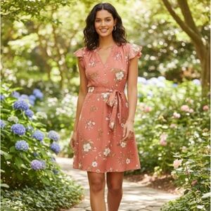 Rebecca Taylor Lita Silk Ruffle Dress